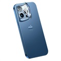 Coque Hybride iPhone 14 Pro Max avec Béquille Cachée - Bleue