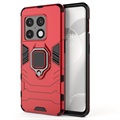 Coque Hybride OnePlus 10 Pro avec Support Bague - Rouge