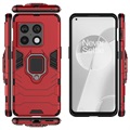 Coque Hybride OnePlus 10 Pro avec Support Bague - Rouge