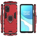 Coque OnePlus 8T Hybride avec Bague de Maintien - Rouge