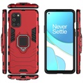 Coque OnePlus 8T Hybride avec Bague de Maintien - Rouge