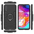 Coque Hybride Samsung Galaxy A70 avec Support Bague - Noir