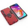 Coque Hybride Samsung Galaxy A70 avec Support Bague - Rouge