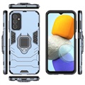 Coque Hybride Samsung Galaxy M23/F23 avec Support Bague - Bleue