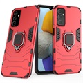 Coque Hybride Samsung Galaxy M23/F23 avec Support Bague - Rouge