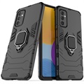 Coque Hybride Samsung Galaxy M52 5G avec Support Bague - Noire