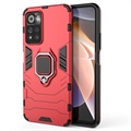 Coque Hybride Xiaomi Redmi Note 11 Pro/Note 11 Pro+ avec Support Bague - Rouge