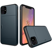 Coque Hybride iPhone 11 avec Fente pour Carte Coulissante