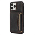 Coque Hybride iPhone 14 avec Portefeuille - Noire