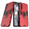 Coque Hybride OnePlus Nord avec Support Bague - Rouge