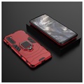 Coque Hybride OnePlus Nord avec Support Bague - Rouge