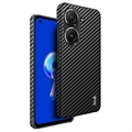 Coque Samsung Galaxy Z Fold4 5G Enduite Imak Ruiyi - Fibre de Carbone - Noire