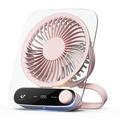 JF136 Ventilateur portable de bureau et suspendu à grand angle avec 199 niveaux de vitesse