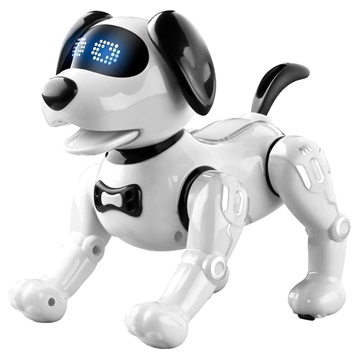 JJRC R19 Chien Robot Intelligent avec Télécommande pour Enfants - Blanc / Noir