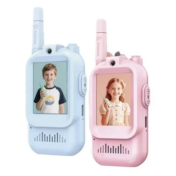 JK200 Kids Video Walkie-Talkie with Camera - 2 Pcs. - Bleu / Rose