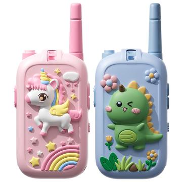 JK200 Talkie-walkie vidéo pour enfants avec caméra - 2 Pcs. - Licorne rose / Dinosaure bleu
