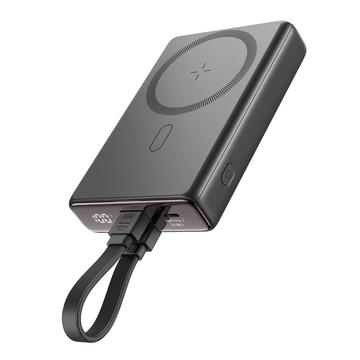 JOYROOM JR-PBM01 PD 20W 10000mAh Phone Power Bank Chargeur magnétique sans fil avec câble intégré / Kickstand