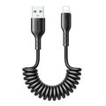 Joyroom Easy-Travel Series Câble USB à Lightning spiralé - 3A, 1.5m - Noir