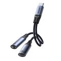 Joyroom SY-C03 Adaptateur audio 2-en-1 - Noir