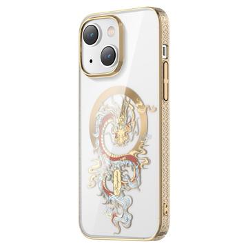 Coque iPhone 14 Plus Kingxbar - Série Myth - Dragon d\'or