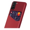 Coque Samsung Galaxy S22 5G avec Porte-Cartes KSQ - Rouge