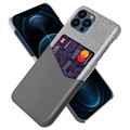 Coque iPhone 13 Pro avec Porte-Cartes KSQ - Grise