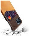 Coque iPhone 13 Pro Max avec Porte-Cartes KSQ - Marrone