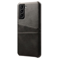 Coque Samsung Galaxy S22 5G en Plastique Revêtue avec Porte-Cartes KSQ