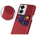 Coque OnePlus Nord 2T avec Porte-Cartes KSQ - Rouge