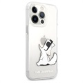 Coque iPhone 13 Pro Max Karl Lagerfeld Clair - Choupette Manger