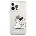 Coque iPhone 13 Pro Max Karl Lagerfeld Clair - Choupette Manger