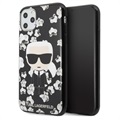 Coque iPhone 11 Pro en TPU Karl Lagerfeld Flower - Noir