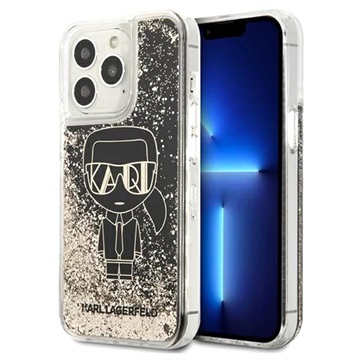 Coque iPhone 13 Pro Karl Lagerfeld Gatsby Liquid Glitter - Noire