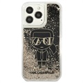 Coque iPhone 13 Pro Karl Lagerfeld Gatsby Liquid Glitter - Noire