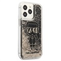 Coque iPhone 13 Pro Max Karl Lagerfeld Gatsby Liquid Glitter - Noire