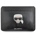 Housse Karl Lagerfeld Ikonik pour Ordinateur Portable - 16" - Noir