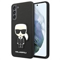 Coque Samsung Galaxy S22+ 5G Karl Lagerfeld Ikonik Saffiano - Noire