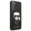 Coque Samsung Galaxy S22+ 5G Karl Lagerfeld Ikonik Saffiano - Noire