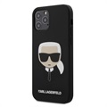 Coque iPhone 12/12 Pro en Silicone Karl Lagerfeld - Noir