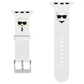 Bracelet Apple Watch 7/SE/6/5/4/3/2/1 Karl Lagerfeld Karl & Choupette - 41mm/40mm/38mm - Blanc