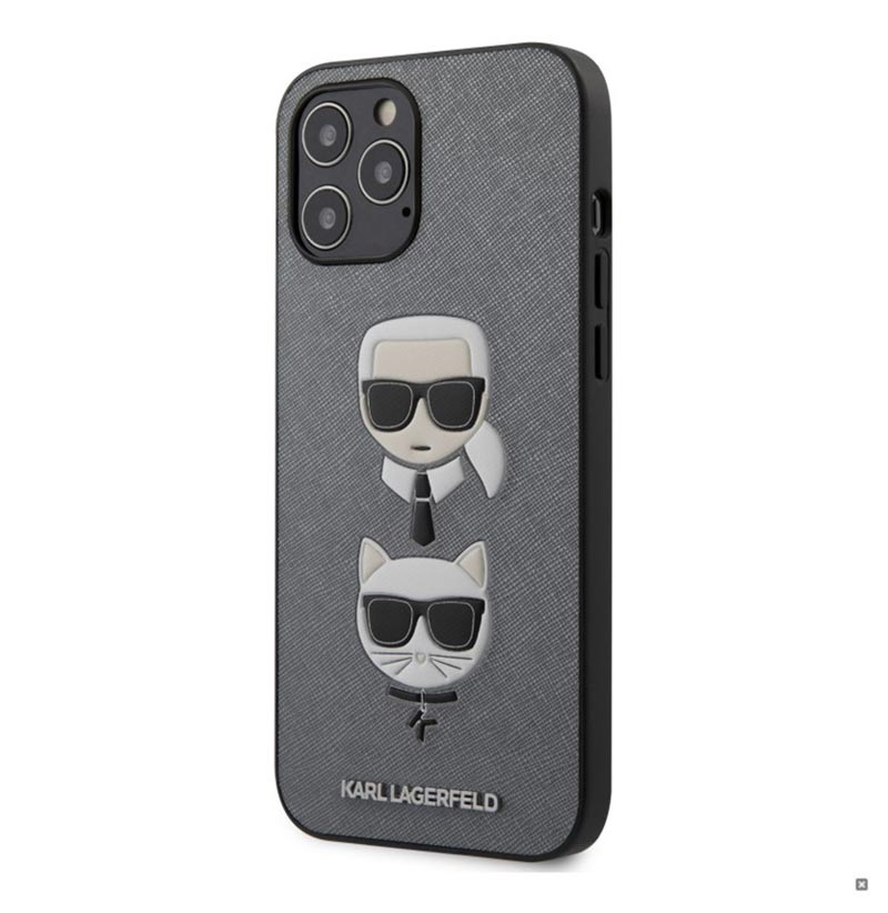 Coque Iphone 12 Pro Max Karl Lagerfeld Karl Choupette Argente