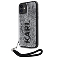 Coque iPhone 11 Karl Lagerfeld Reversible Sequins - Noir / Argent