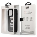 Coque iPhone 13 Pro Karl Lagerfeld Saffiano K&C Heads - Noire