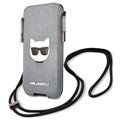 Pochette Universelle Karl Lagerfeld Saffiano - L - Choupette / Gris