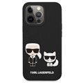 Coque iPhone 13 Pro Max en Silicone Karl Lagerfeld Karl & Choupette - Noire