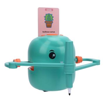 Robot d\'apprentissage artistique pour enfants avec 100 cartes d\'activités - Vert