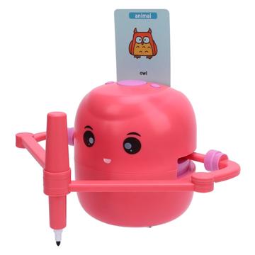 Machine à dessiner robot d\'apprentissage de l\'art pour enfants avec 100 cartes d\'activités - rose vif