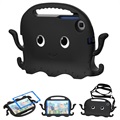 Coque Samsung Galaxy Tab A7 Lite Antichoc Portative pour Enfants - Poulpe - Noire