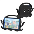 Coque Samsung Galaxy Tab A7 Lite Antichoc Portative pour Enfants - Poulpe - Noire