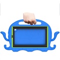 Coque Samsung Galaxy Tab A7 Lite Antichoc Portative pour Enfants - Poulpe - Bleue